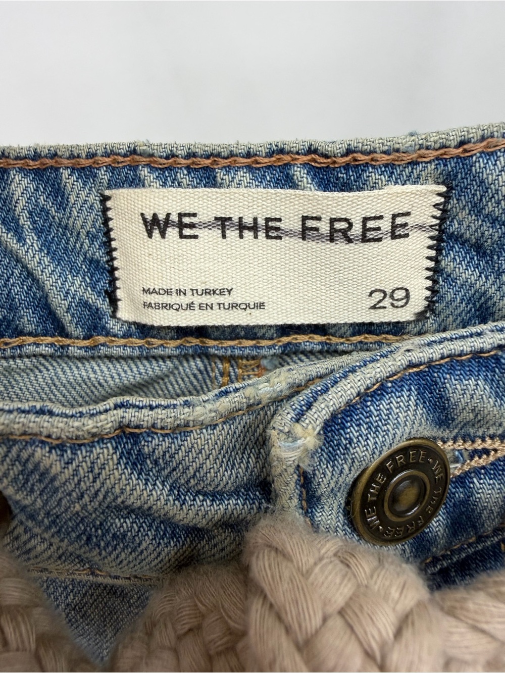 NWOT Free People We The Free Moxie Pull-on Barrel Jeans / Union Blue - Picture 6 of 14